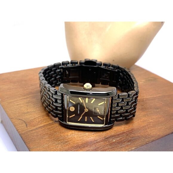 Tory Burch The Elenor Black Tone Stainless Steel Bracelet Watch TBW1071 Tory Burch Eleanor Black-Tone Stainless Steel Watch - TBW1071 main image 4